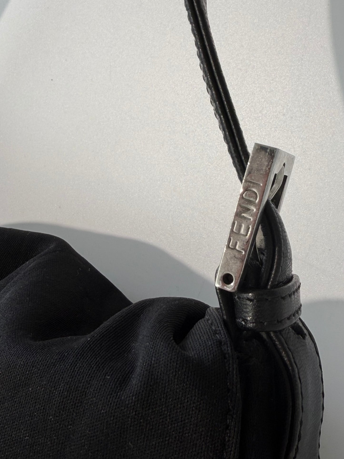 Fendi Black Neoprene Mamma Baguette