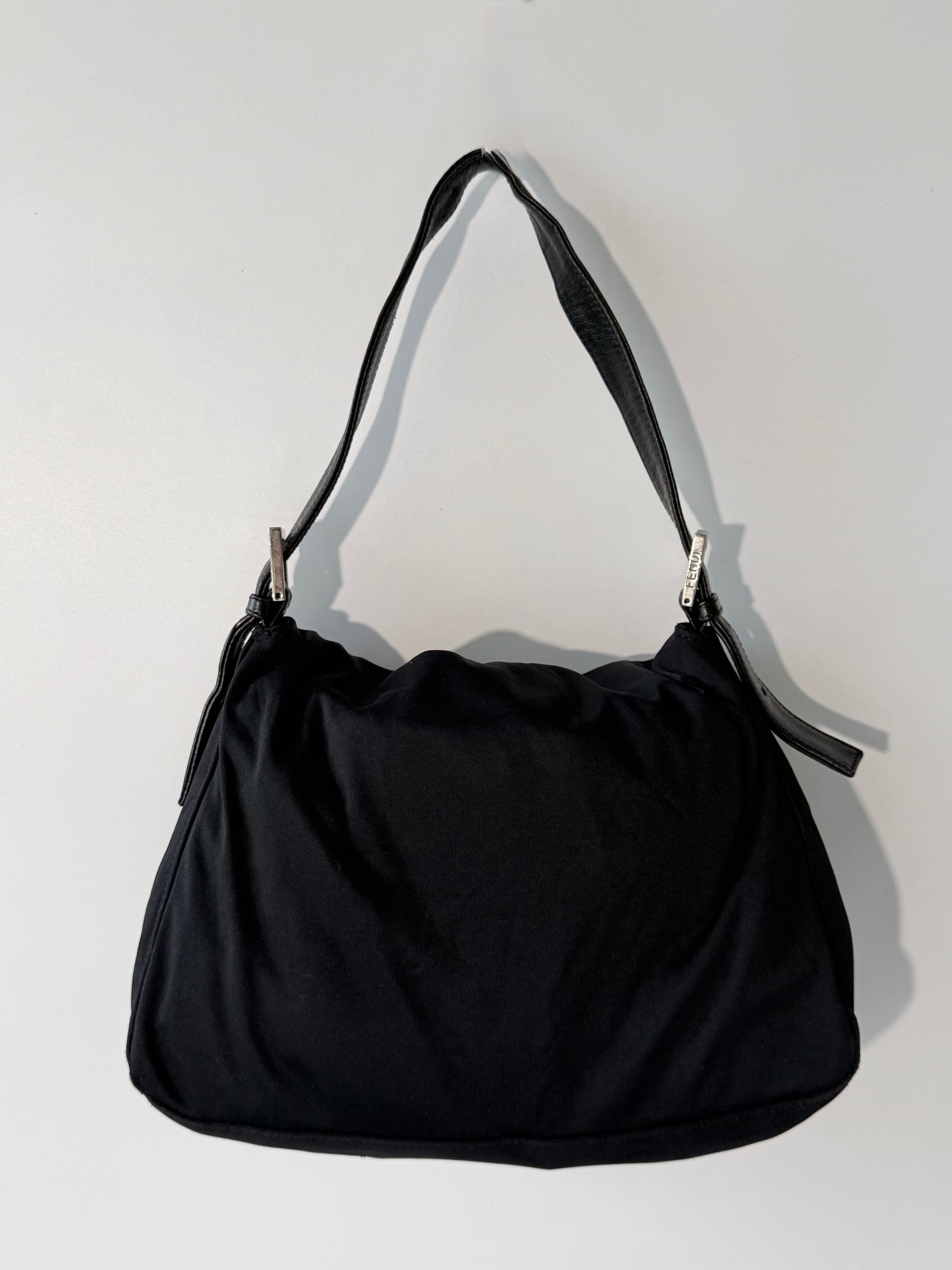 Fendi Black Neoprene Mamma Baguette
