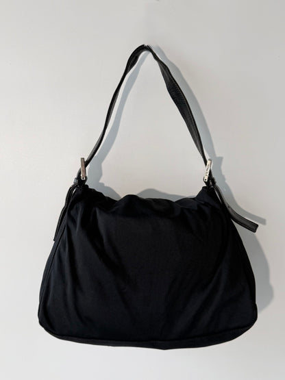 Fendi Black Neoprene Mamma Baguette