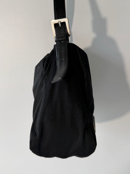 Fendi Black Neoprene Mamma Baguette
