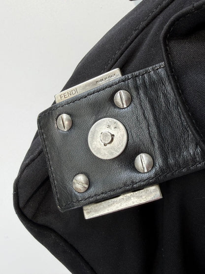 Fendi Black Neoprene Mamma Baguette