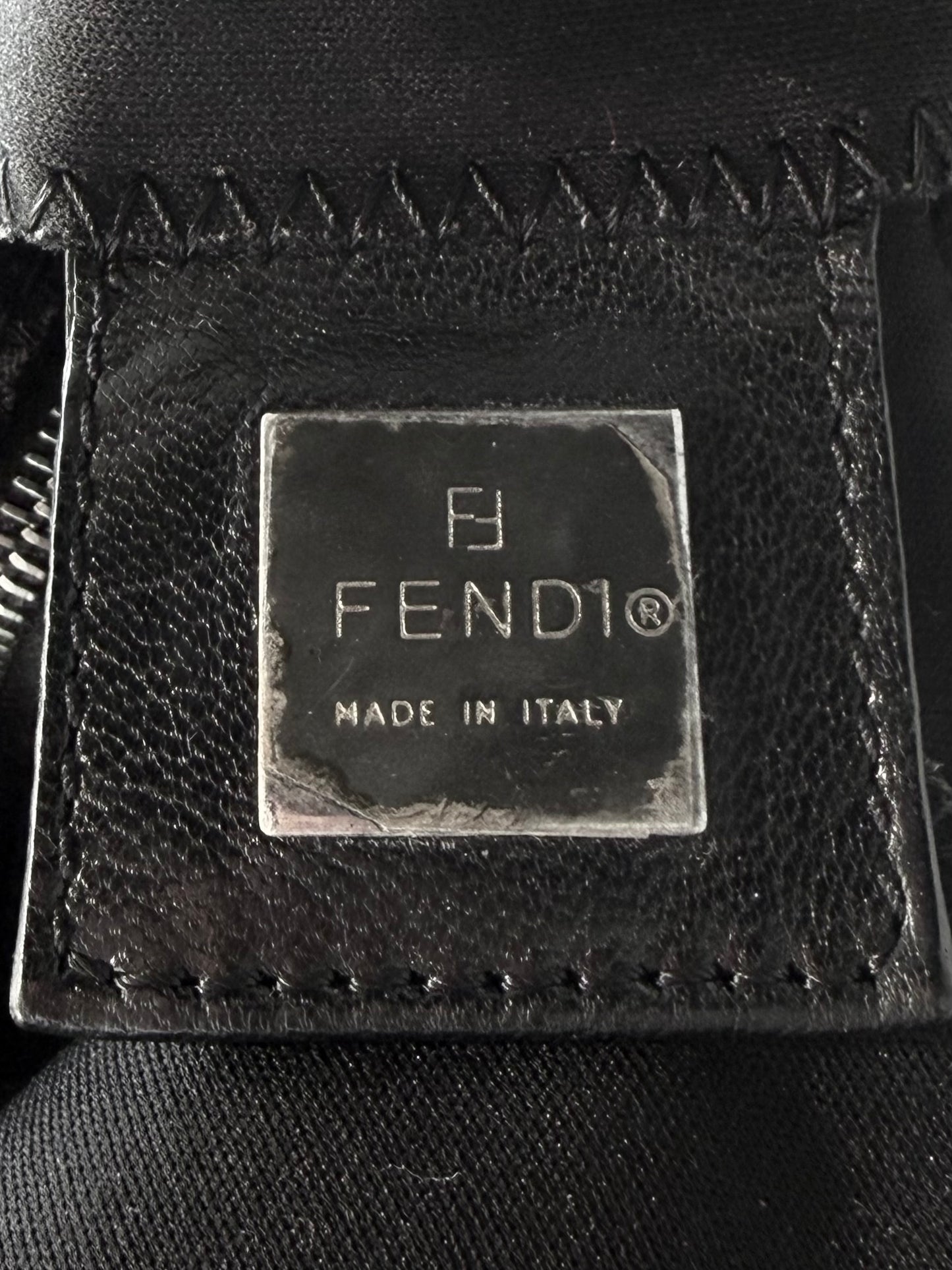 Fendi Black Neoprene Mamma Baguette