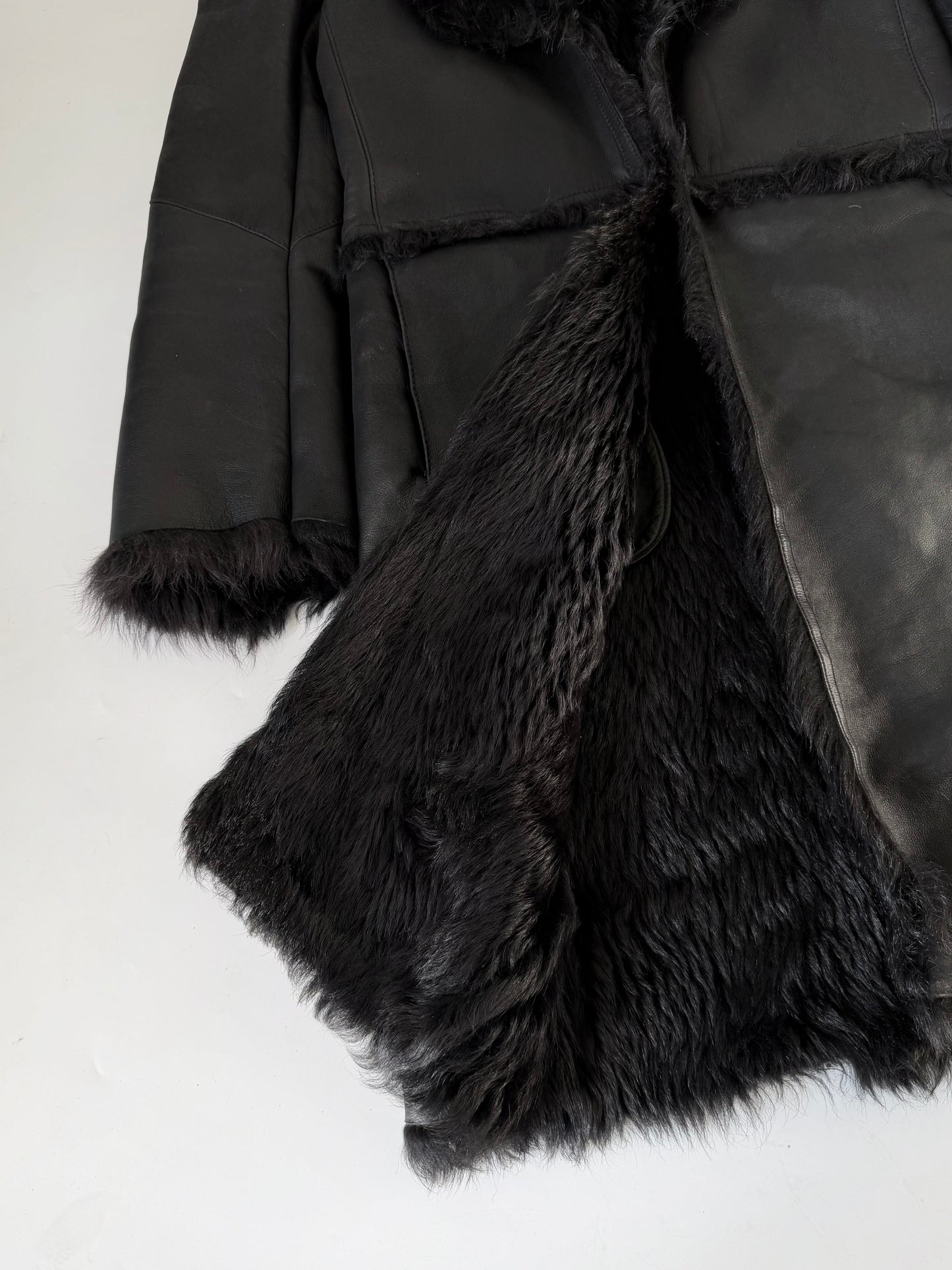 2000’s Gucci by Tom Ford Black Shearling Leather Coat