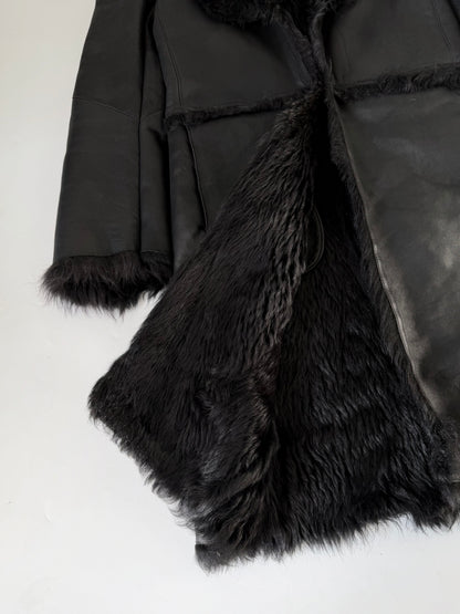 2000’s Gucci by Tom Ford Black Shearling Leather Coat