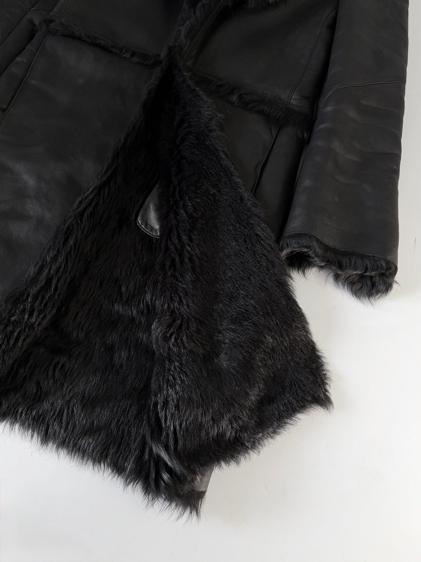 2000’s Gucci by Tom Ford Black Shearling Leather Coat