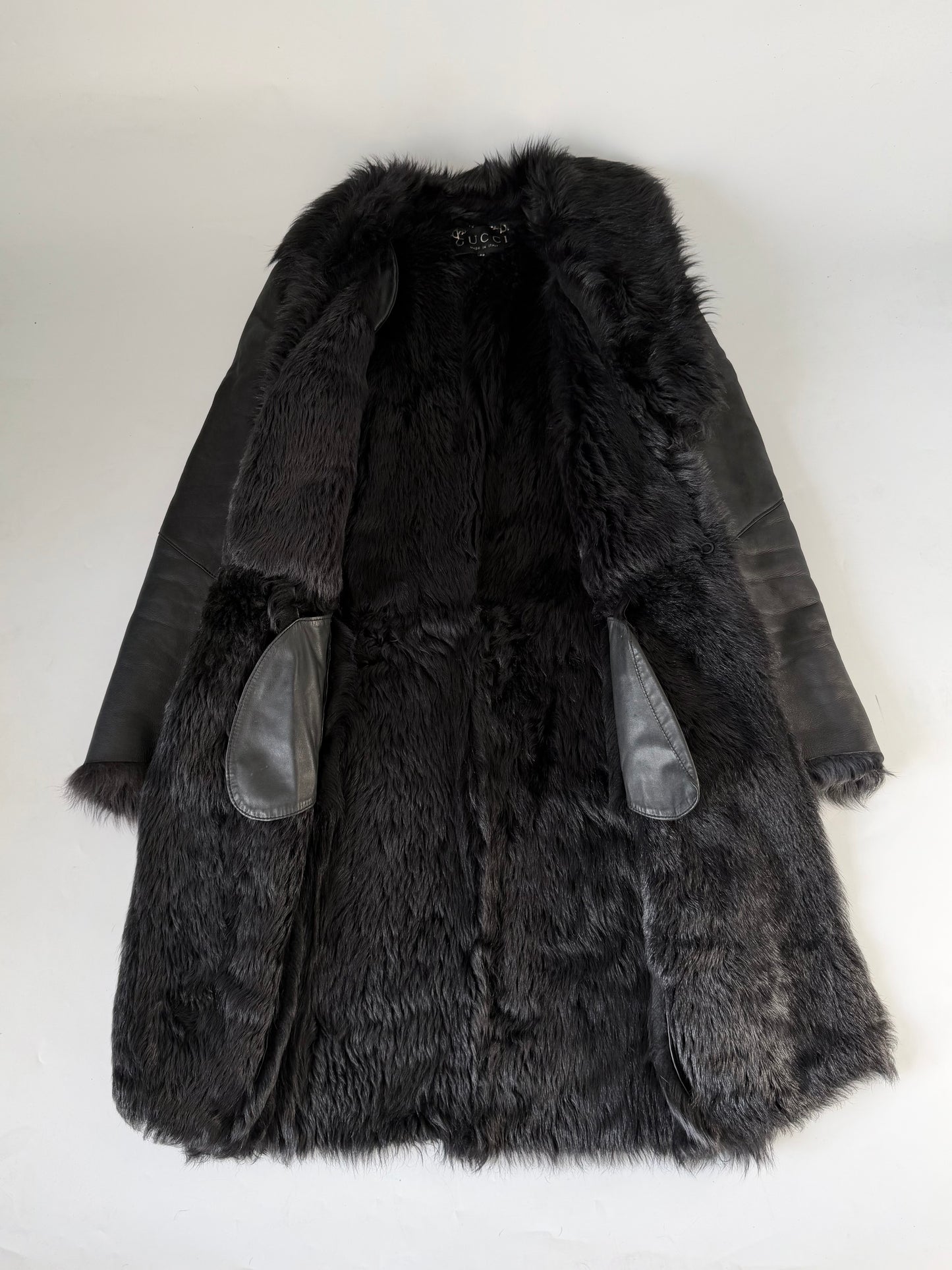 2000’s Gucci by Tom Ford Black Shearling Leather Coat