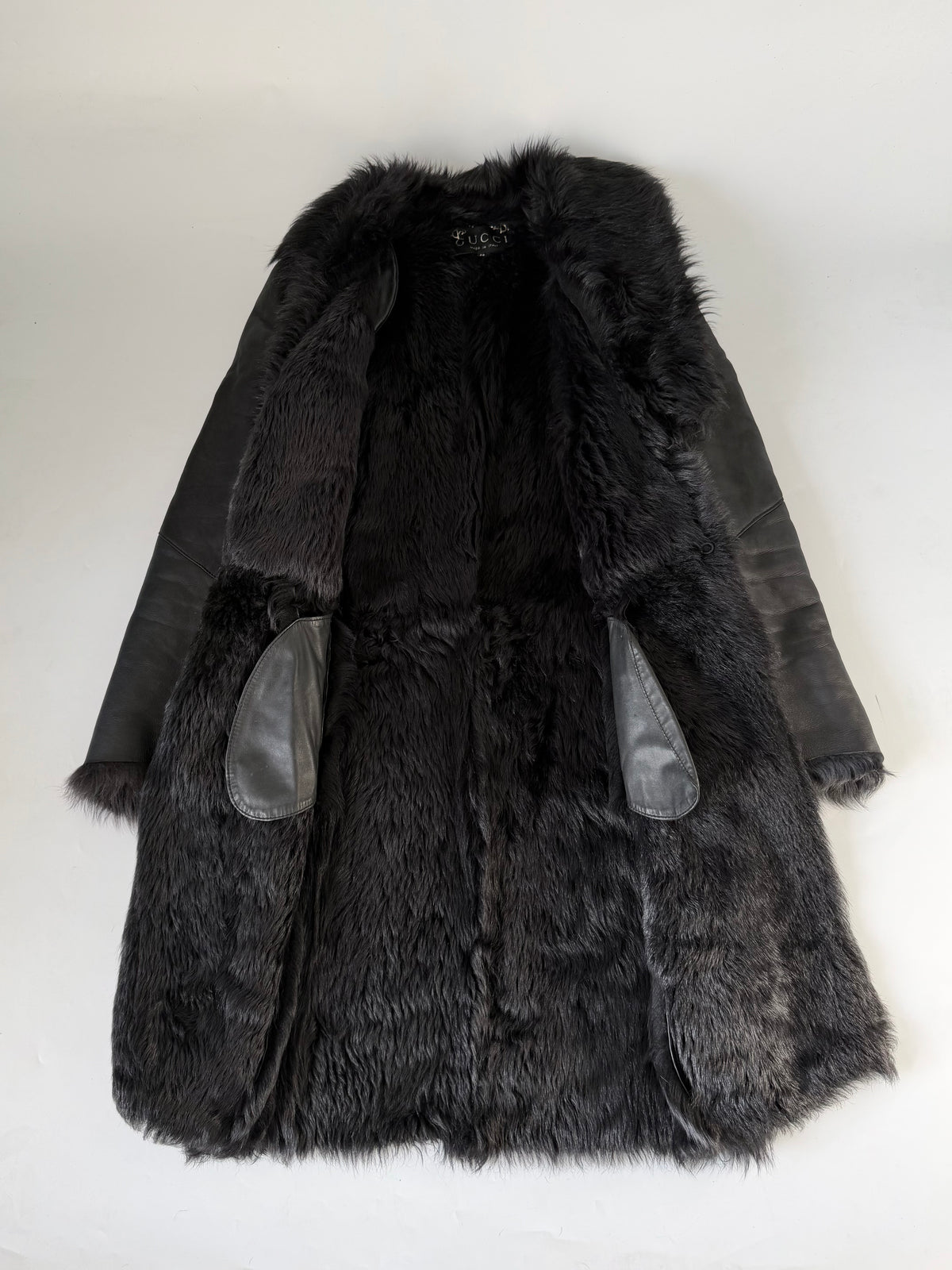 2000’s Gucci by Tom Ford Black Shearling Leather Coat