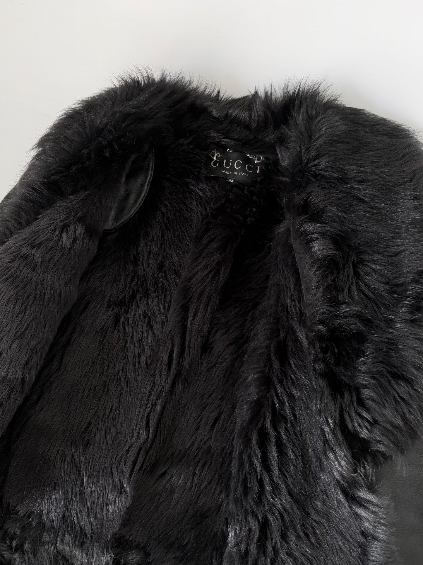 2000’s Gucci by Tom Ford Black Shearling Leather Coat