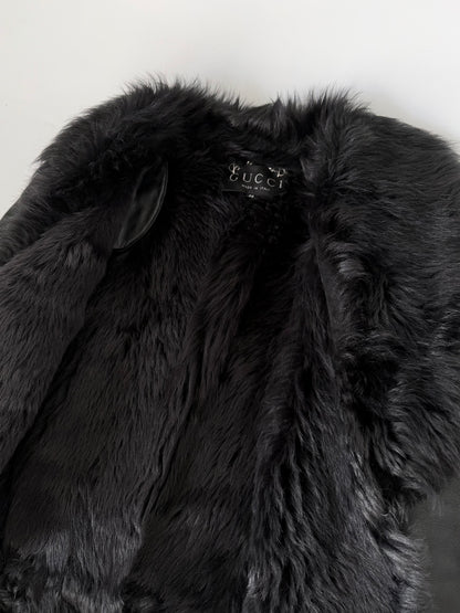 2000’s Gucci by Tom Ford Black Shearling Leather Coat