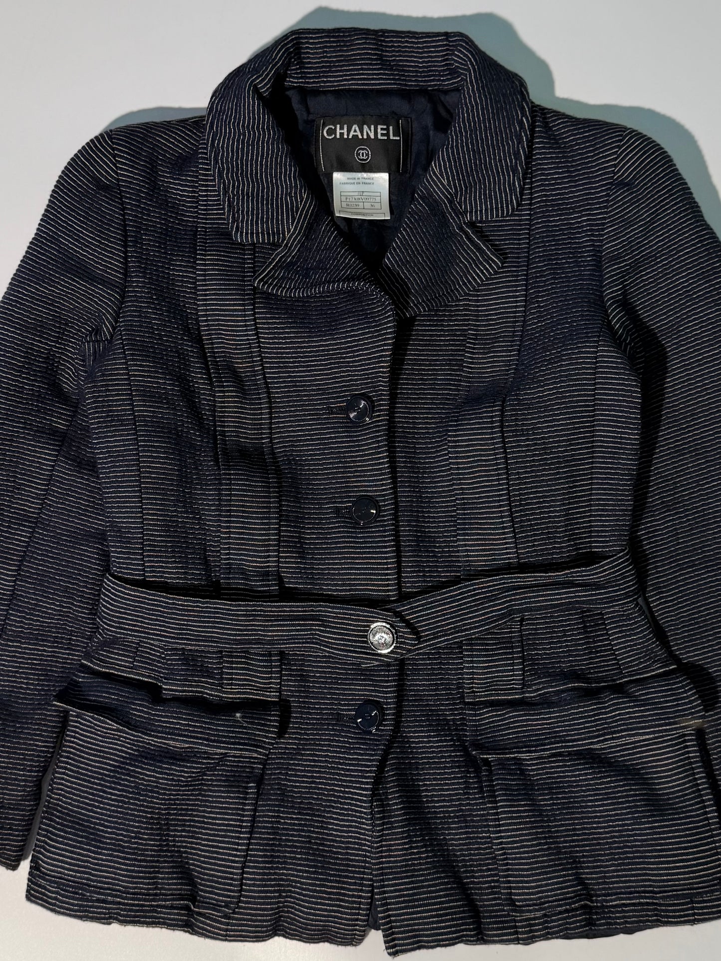 2001 Chanel Pinstripe Blazer