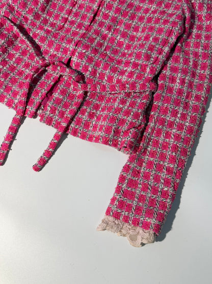 Chanel Summer 2019 Pink & White Tweed Jacket