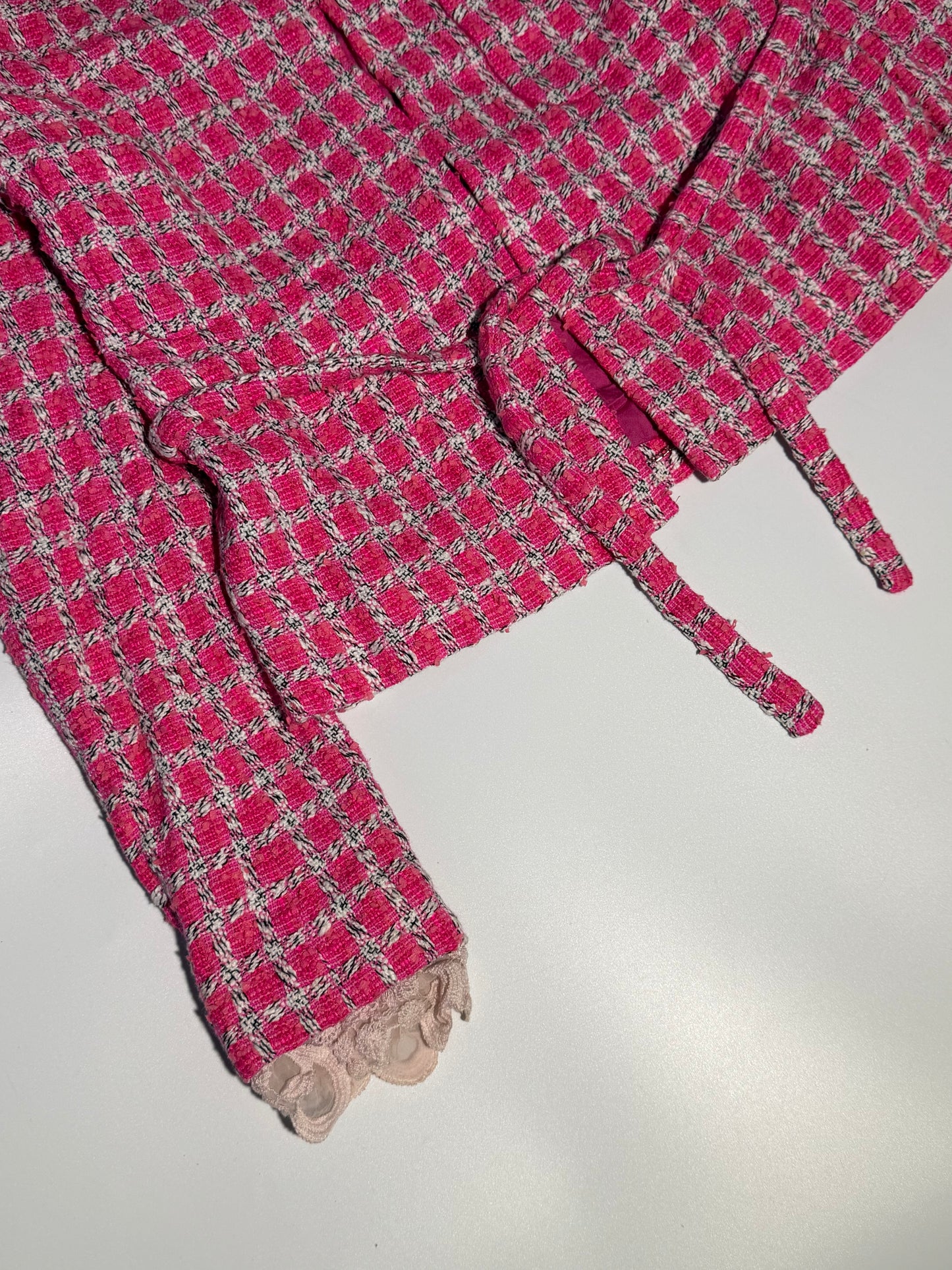 Chanel Summer 2019 Pink & White Tweed Jacket