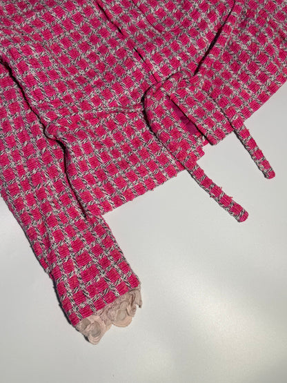 Chanel Summer 2019 Pink & White Tweed Jacket