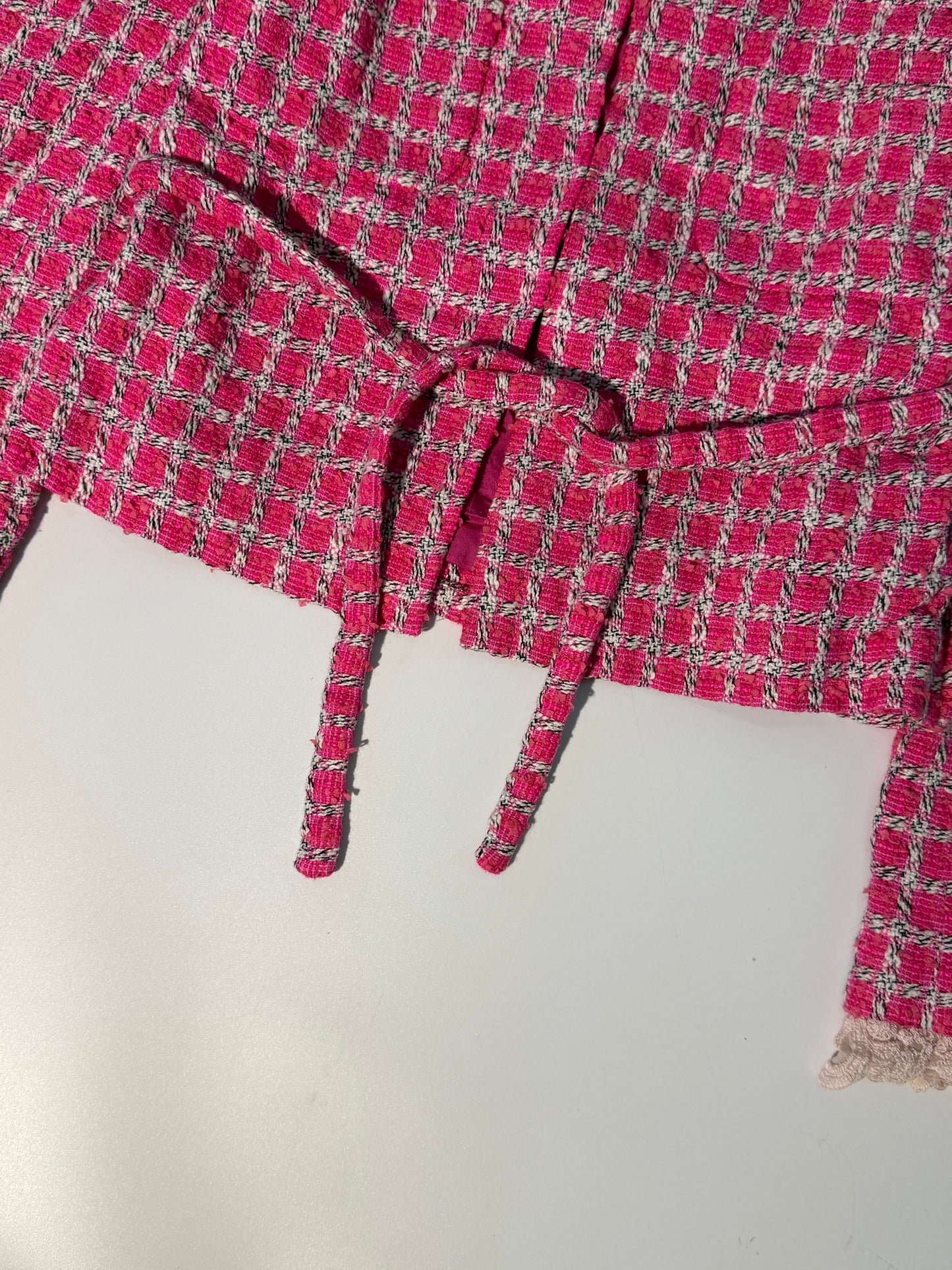 Chanel Summer 2019 Pink & White Tweed Jacket