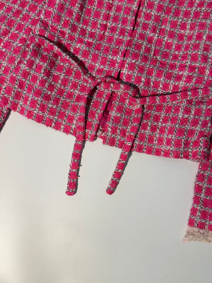 Chanel Summer 2019 Pink & White Tweed Jacket