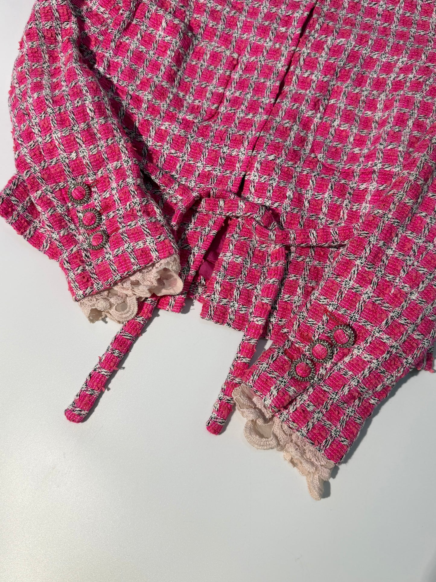 Chanel Summer 2019 Pink & White Tweed Jacket