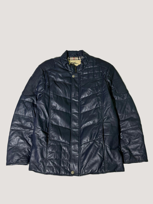 Burberry London Nova Check Lining Quilted Leather Jacket
