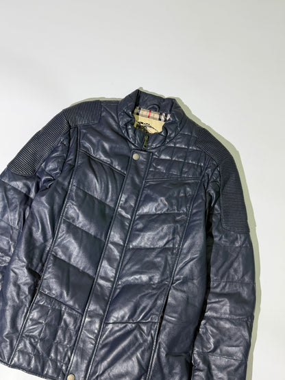 Burberry London Nova Check Lining Quilted Leather Jacket