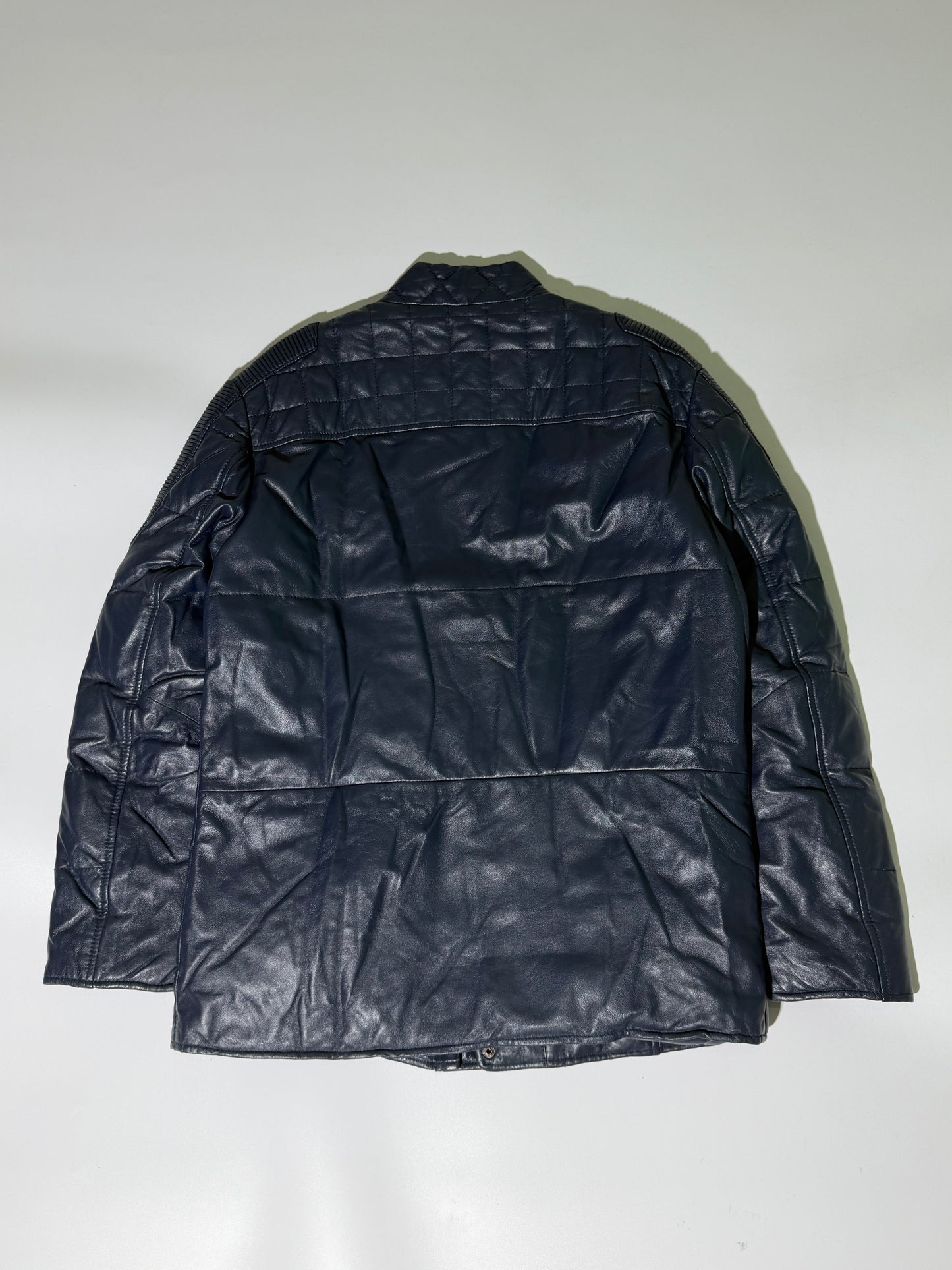 Burberry London Nova Check Lining Quilted Leather Jacket