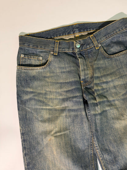 Vintage Helmut Lang Mud-Washed Classic-Cut Denim Pants