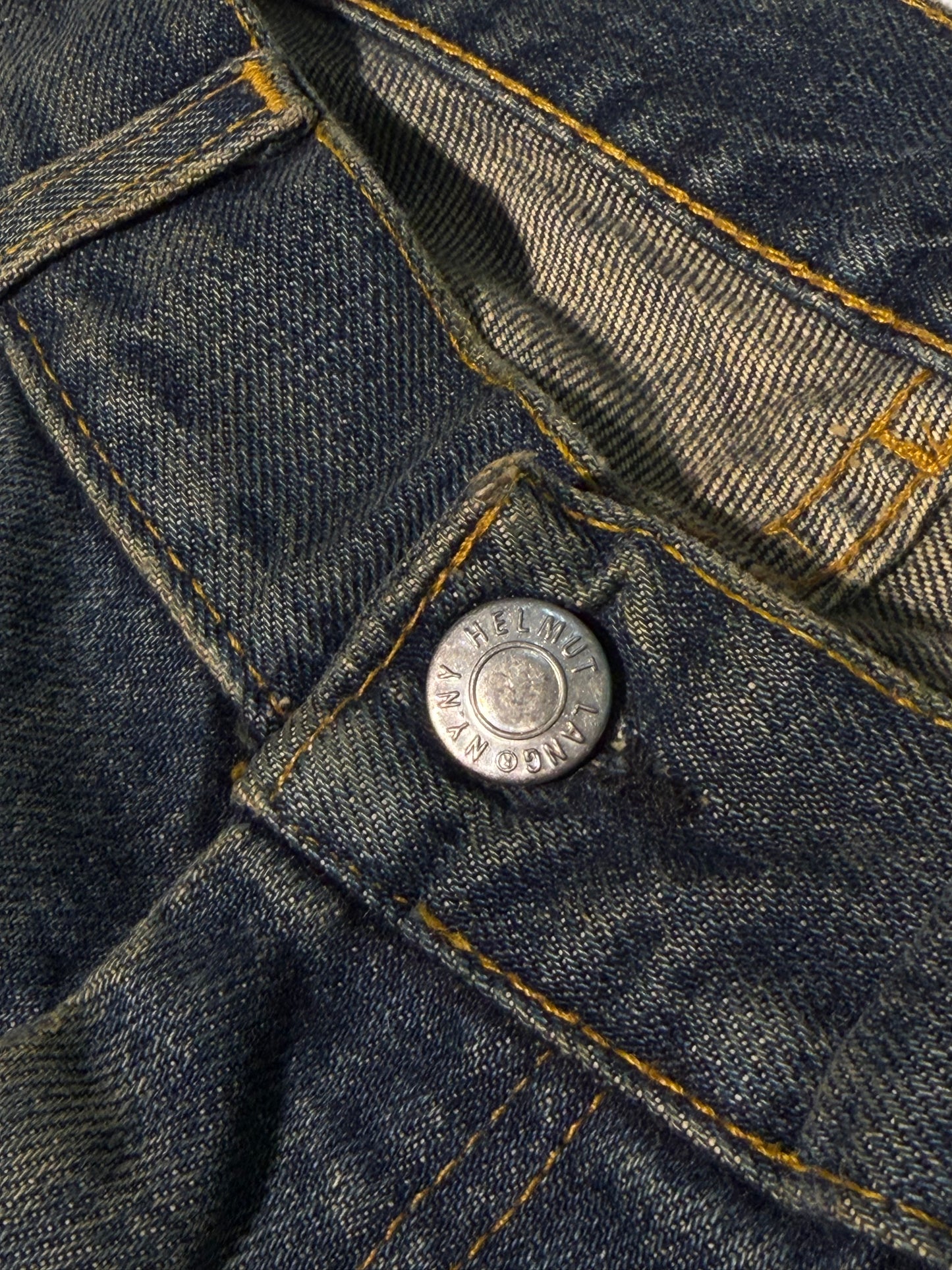 Vintage Helmut Lang Mud-Washed Classic-Cut Denim Pants