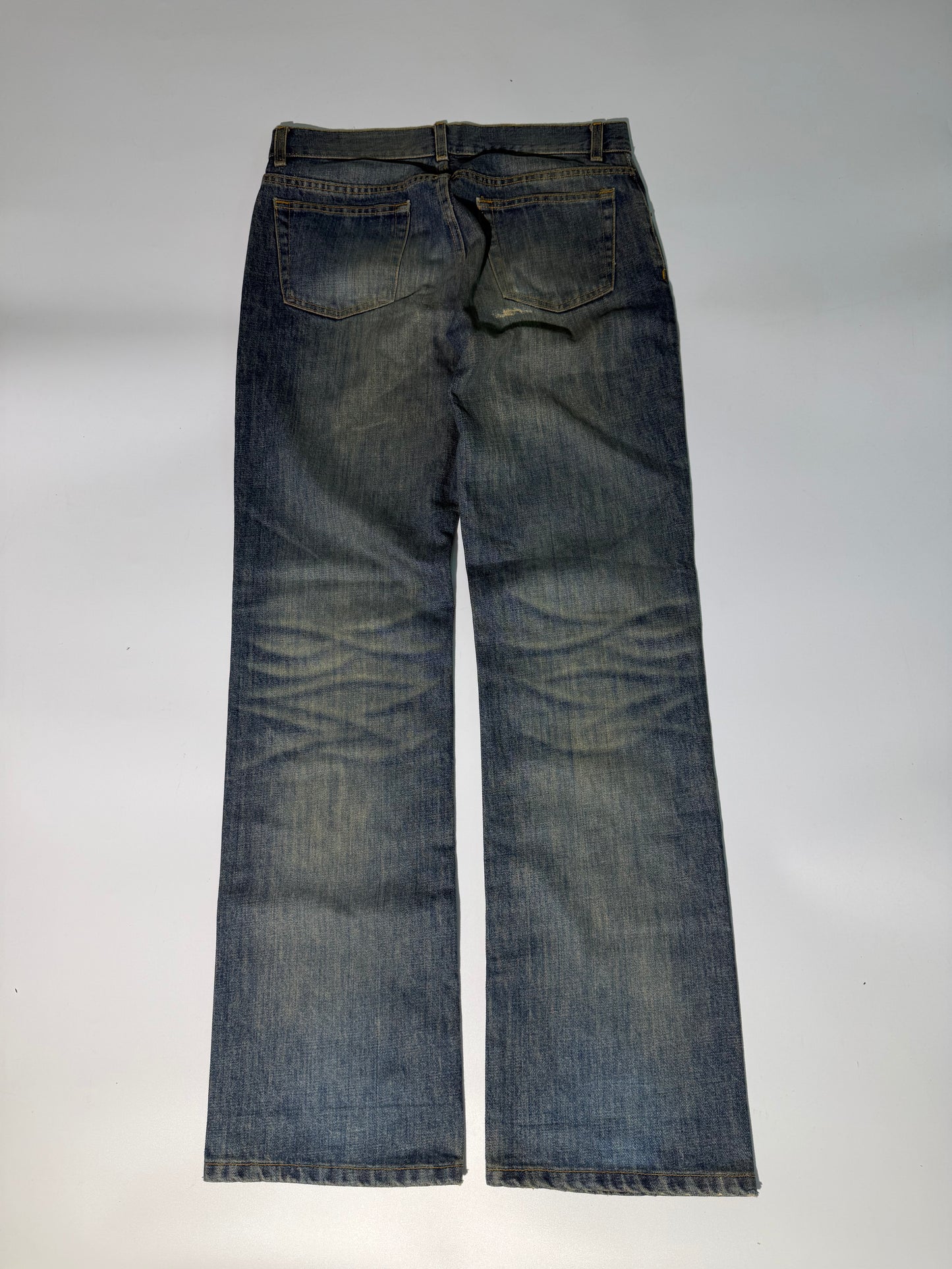 Vintage Helmut Lang Mud-Washed Classic-Cut Denim Pants
