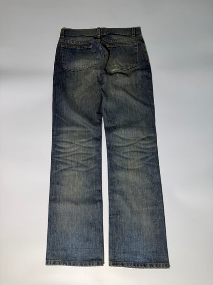 Vintage Helmut Lang Mud-Washed Classic-Cut Denim Pants