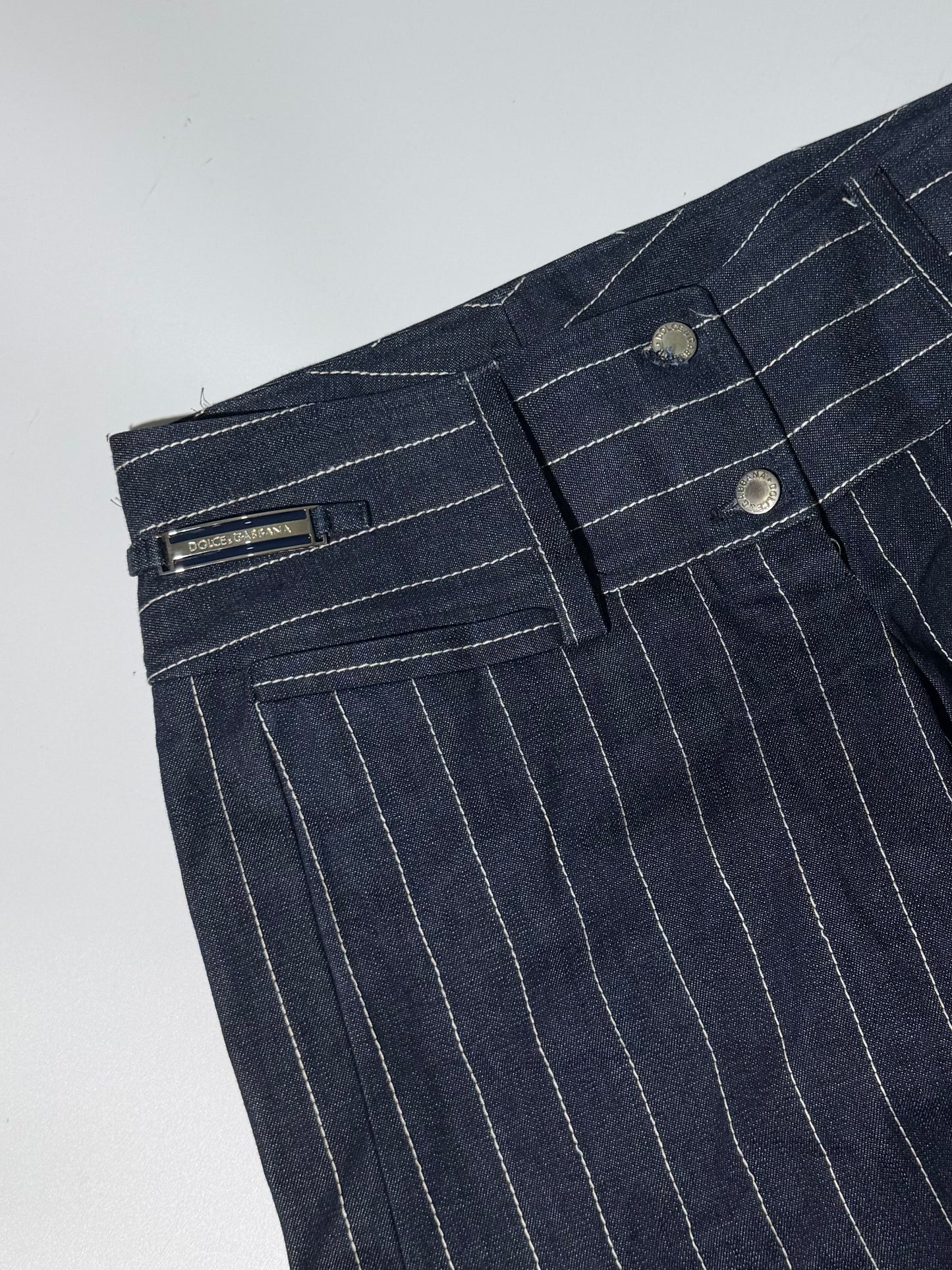 Dolce & Gabbana Pinstriped Flared Jeans