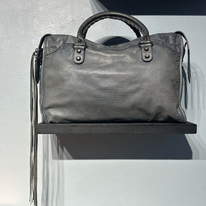 RARE Balenciaga Dark Night Lizard Embossed Leather RH City