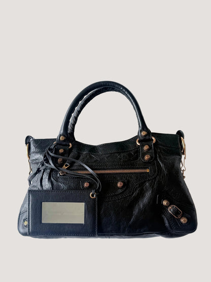 2000’s Balenciaga Black Giant 12 Rose Gold First City Bag