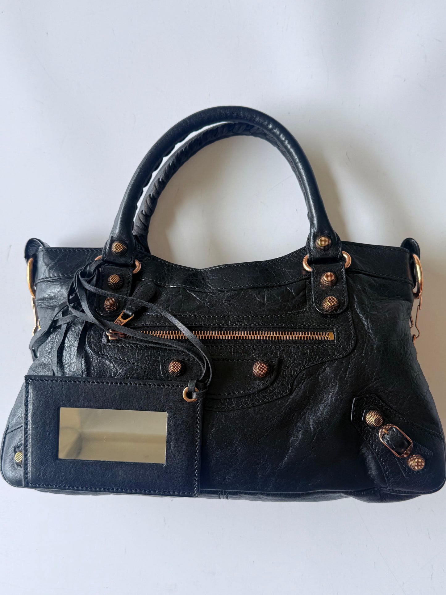 2000’s Balenciaga Black Giant 12 Rose Gold First City Bag