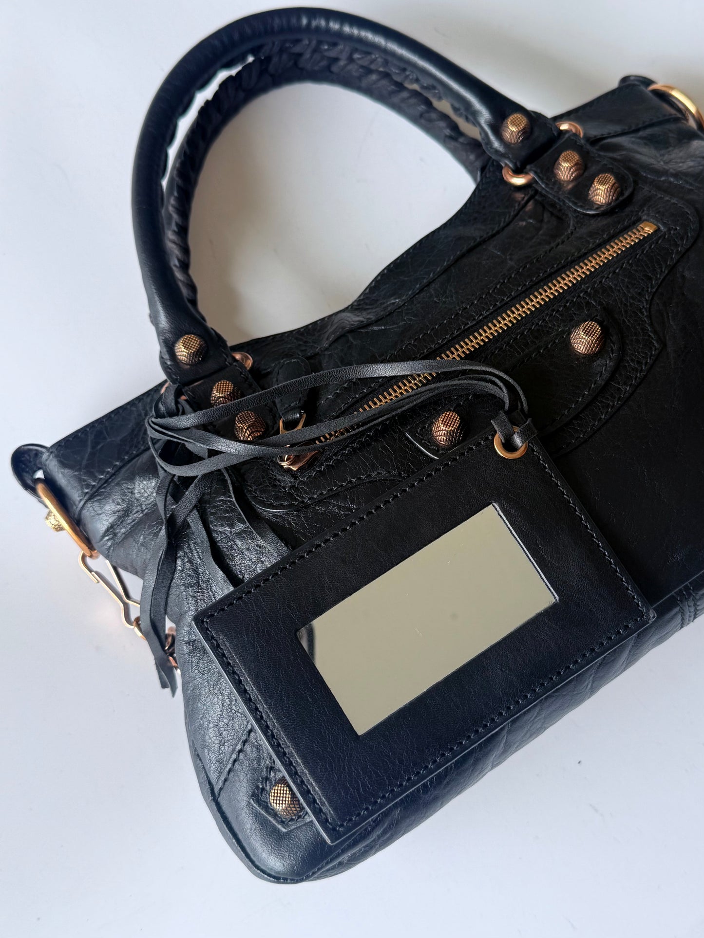 2000’s Balenciaga Black Giant 12 Rose Gold First City Bag