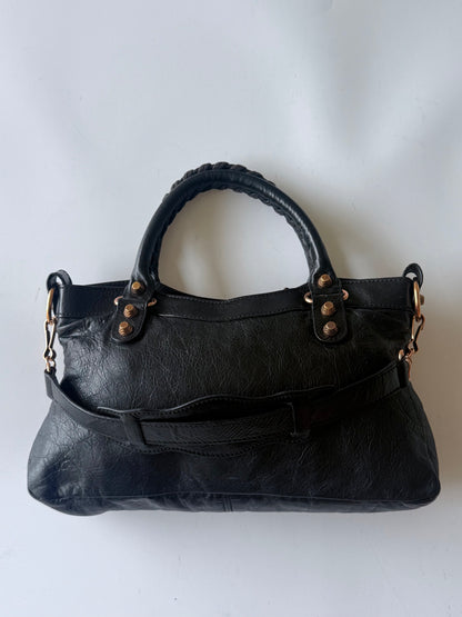 2000’s Balenciaga Black Giant 12 Rose Gold First City Bag