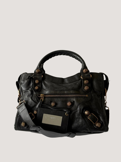 2000’s Balenciaga Black Giant 21 Rose Gold City Bag