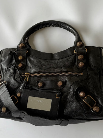 2000’s Balenciaga Black Giant 21 Rose Gold City Bag