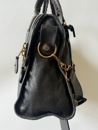 2000’s Balenciaga Black Giant 21 Rose Gold City Bag
