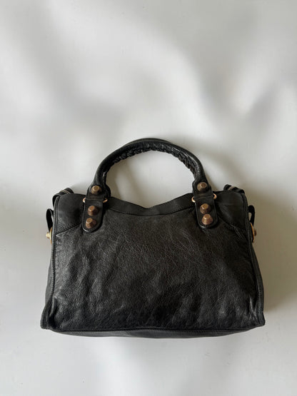 2000’s Balenciaga Black Giant 21 Rose Gold City Bag