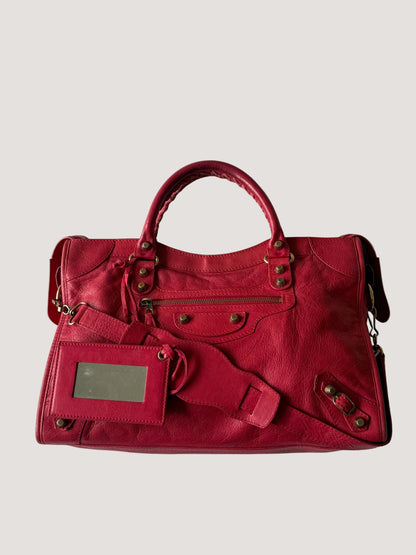 2000’s Balenciaga Red Giant 12 City Motorcycle Bag