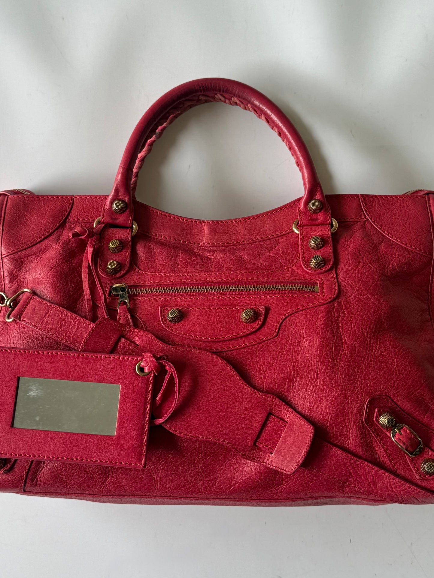 2000’s Balenciaga Red Giant 12 City Motorcycle Bag