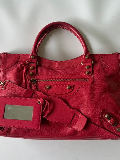 2000’s Balenciaga Red Giant 12 City Motorcycle Bag
