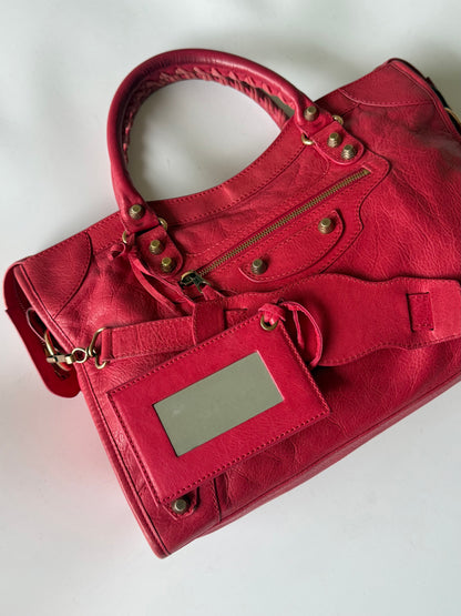 2000’s Balenciaga Red Giant 12 City Motorcycle Bag
