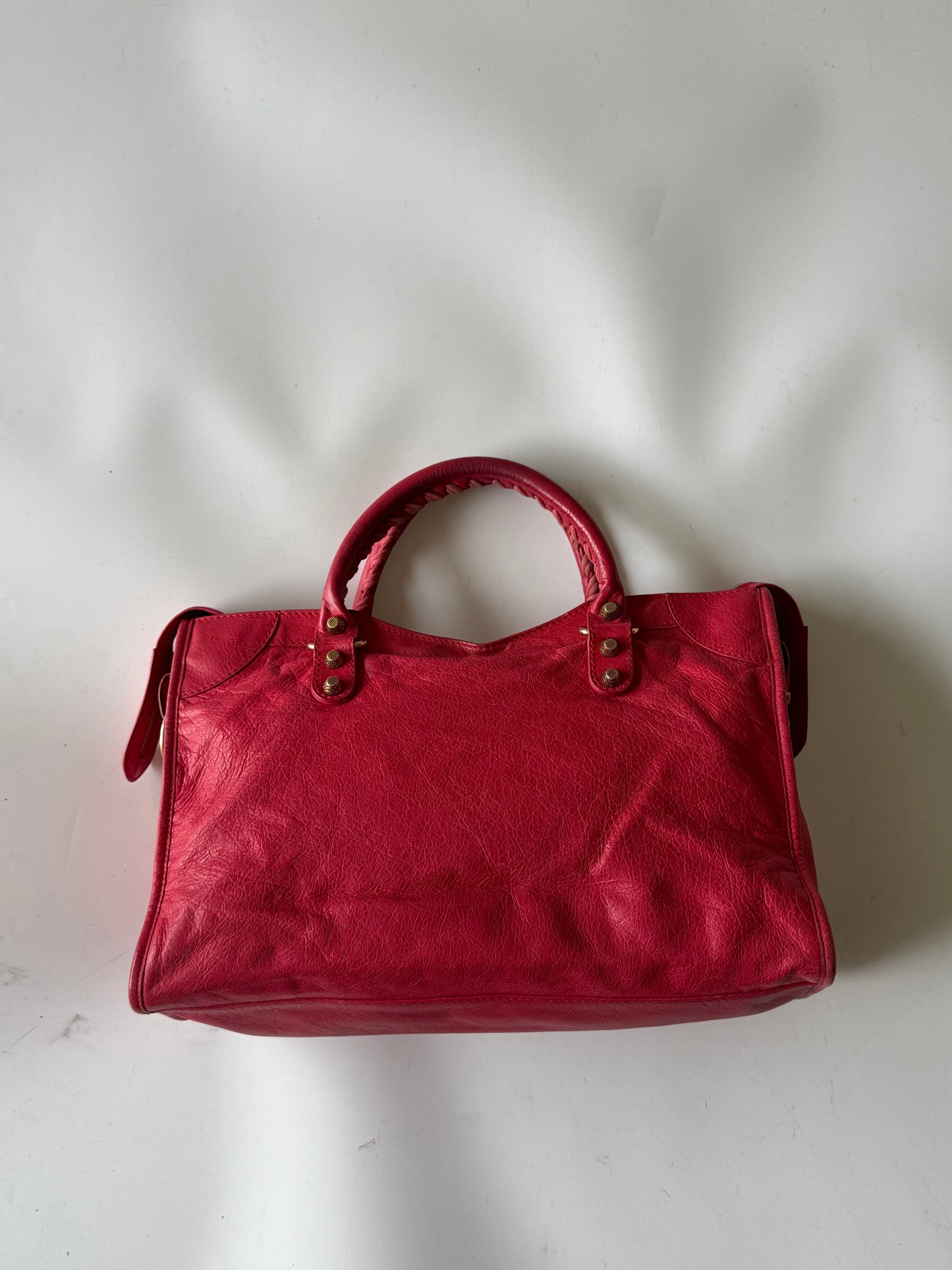 2000’s Balenciaga Red Giant 12 City Motorcycle Bag