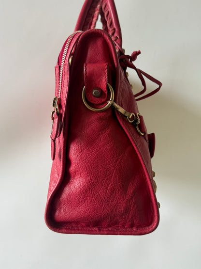 2000’s Balenciaga Red Giant 12 City Motorcycle Bag