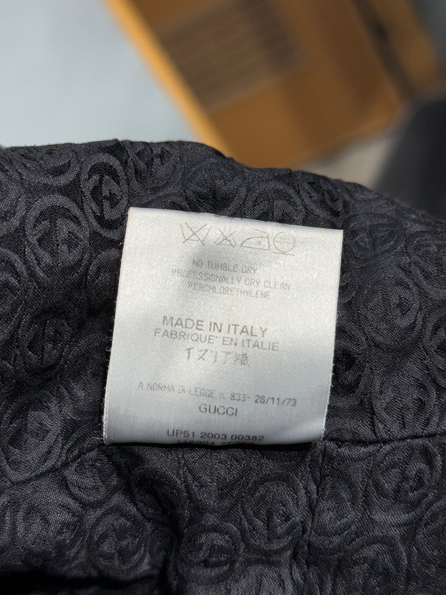 Gucci by Tom Ford FW2003 GG Women’s Black Hooded Jacket