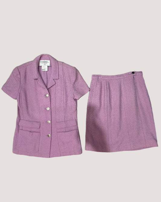 Chanel 1998 Purple Tweed Set