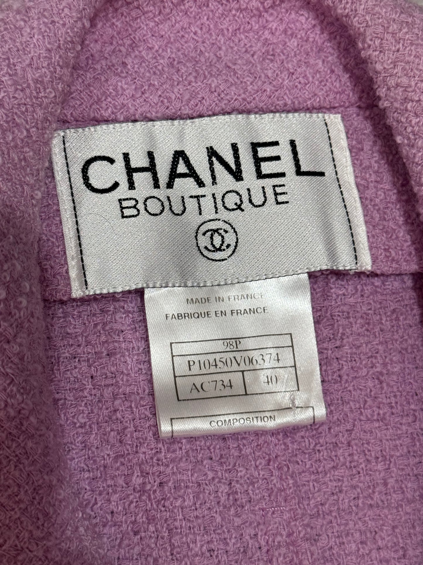Chanel 1998 Purple Tweed Set