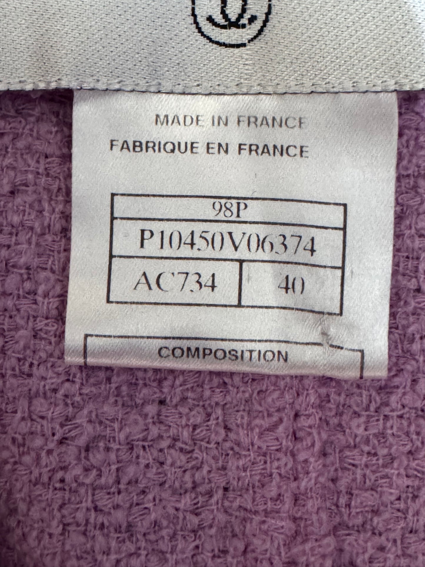 Chanel 1998 Purple Tweed Set