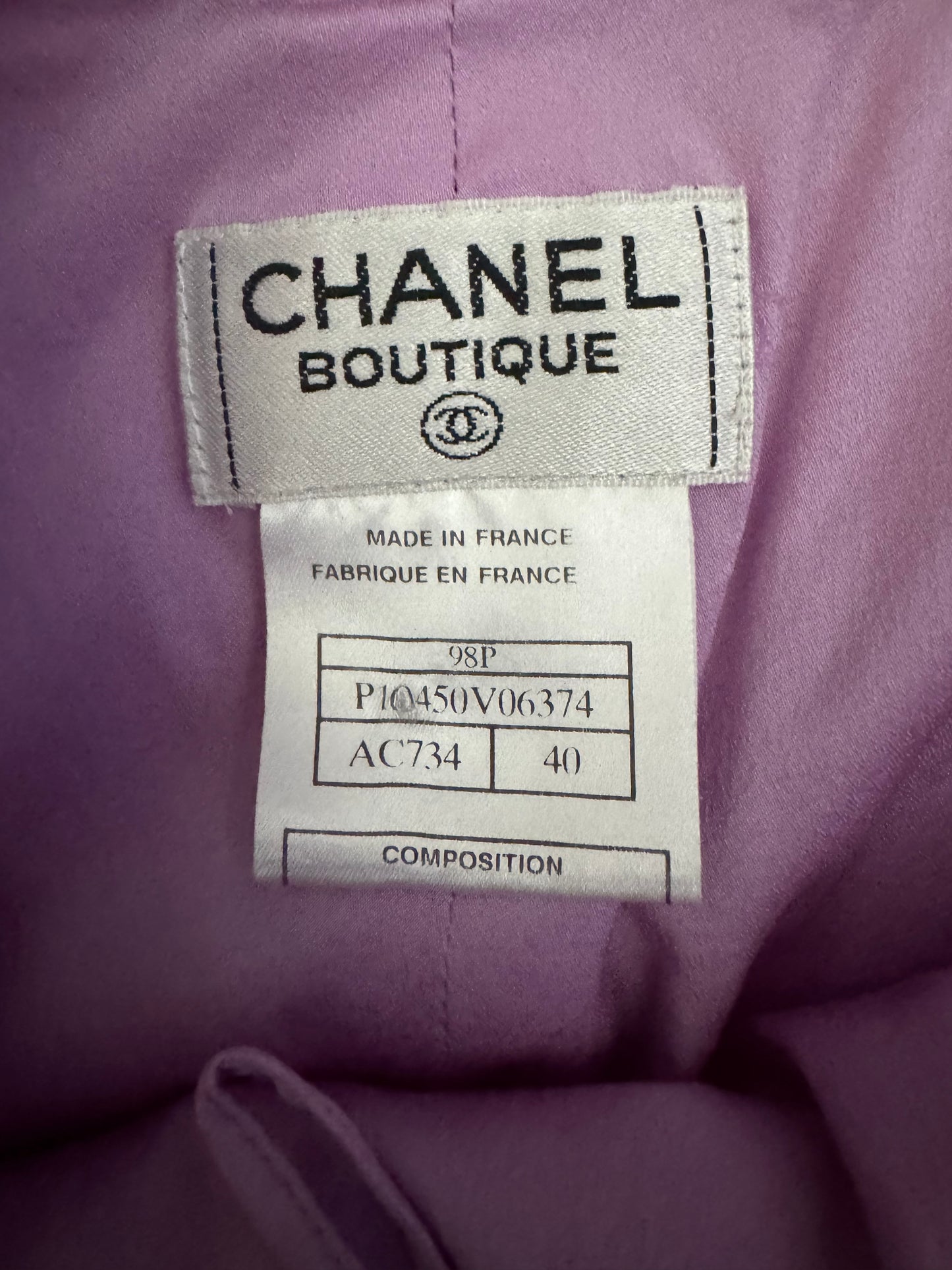 Chanel 1998 Purple Tweed Set