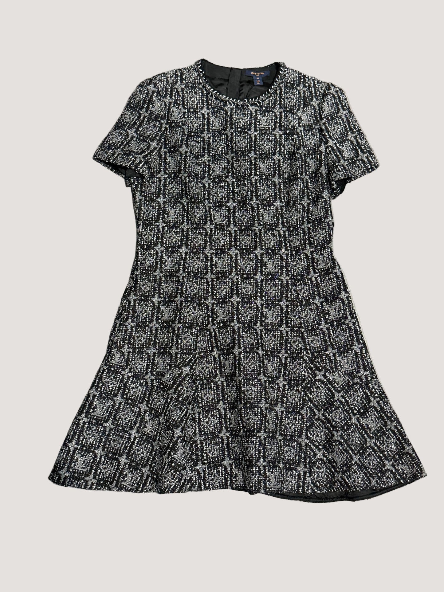 Louis Vuitton - SS21 - Metallic Tweed Monogram Skater Dress