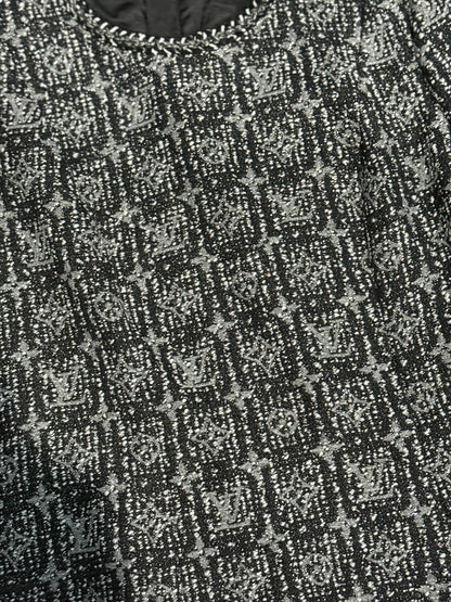 Louis Vuitton - SS21 - Metallic Tweed Monogram Skater Dress